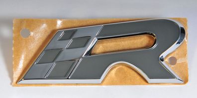 Original SEAT Cupra "R"-Schriftzug grau/ chrom Aufkleber Decal Emblem Logo