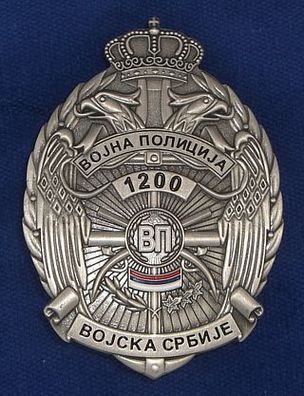Ehemalige Dienstmarke Serbische Militärpolizei / Military Police / MP / Badge