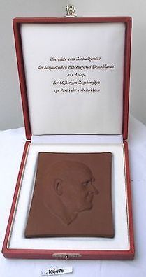 DDR Porzellan Medaille Ernst Thälmann Ehrenauszeichnung der Partei SED im Etui