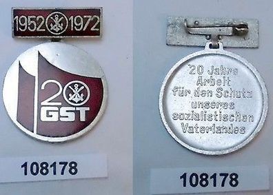 emailliertes DDR Erinnerungsabzeichen "20 Jahre GST"