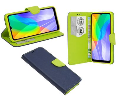 cofi1453® Buch Tasche "Fancy" kompatibel mit Huawei Y6P Handy Hülle Etui Brieftasc...
