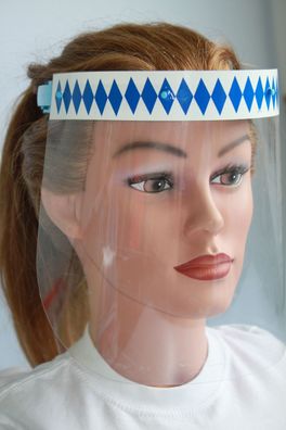 Klarsicht Gesichtschutz Gesichtsvisier aus Kunststoff mit Aufdruck - Bayerische Raute