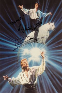 2 Original Autogramme Siegfried & Roy † (Großfoto) Las Vegas Show