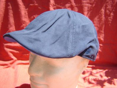 Duckcap Flatcap Sportmütze Cap Sommercap Baumwolle blau