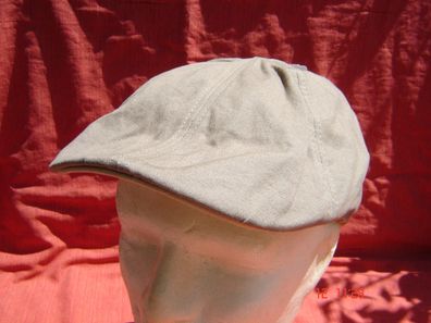 Duckcap Flatcap Sportmütze Cap Sommercap Baumwolle beige taupe