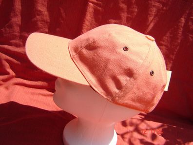 Basecap Schirmmütze in Farbe apricot Cap 6 panel Baumwolle p