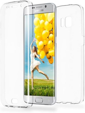 Full Cover Für Samsung Galaxy S6 Edge Silikon TPU 360 Transparent Hülle