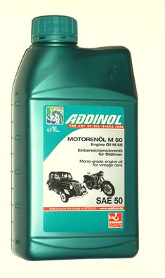 Addinol 1 Liter Motorenöl M50 spez. f. AWO u. andere 4-Takt Oldtimer