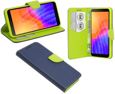 cofi1453® Buch Tasche "Fancy" kompatibel mit Huawei Y5P Handy Hülle Etui Brieftasc...