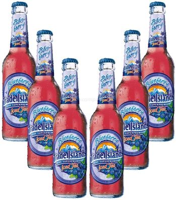 Trade Island Eistee Blueberry Blaubeere Sixpack - 6 x 0,33l = 1,98l - Inkl. Pf