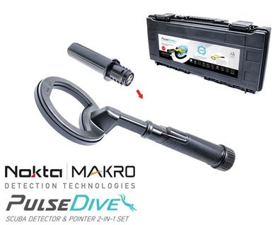 Nokta | Makro PulseDive schwarz Metalldetektor und Pinpointer 2in1