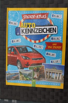 Sticker-Atlas "Auto-Kennzeichen"; Stickerbuch mit 250 Sticker