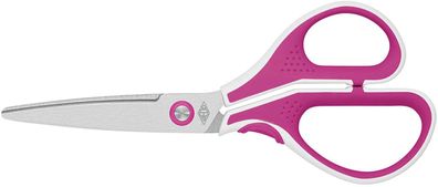 WEDO Edelstahlschere Cut It ergonomische Griffe Pink Weiss 175mm