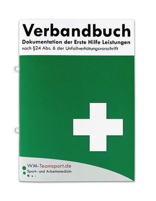 Verbandbuch Erste Hilfe - Heraustrennbare Seiten - DSGVO DIN A5 nach § 24 Abs. 6 UVV