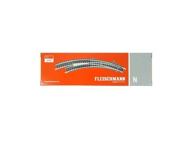 Fleischmann N 9168, Bogenweiche links, neu, OVP