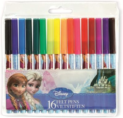 Disney Frozen Eiskönigin 16 Filzmaler Filzstifte Felt Pen Buntstifte Schreibset