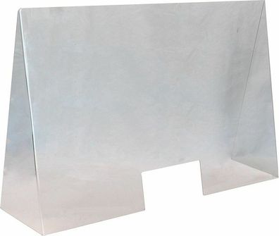 Hygieneschutz Spuckschutz mit Durchreiche aus Acryl BxTxH: 100 x 28 x 65 cm
