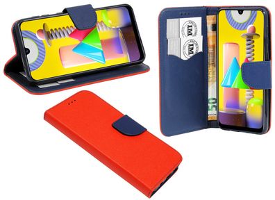 cofi1453® Buch Tasche "Fancy" kompatibel mit Samsung GALAXY M31 (M315F) Handy ...