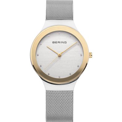 Bering Damen Uhr Armbanduhr Slim Ceramic - 12934-010 Meshband