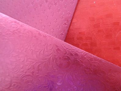 hochwertiger Kartenkarton perlmutt metallic hologramm geprägt rot rosa lila .... Töne