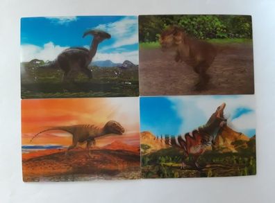 3 D Ansichtskarte Dinosaurier Urzeittiere Postkarte Wackelkarte Hologrammkarte Dino
