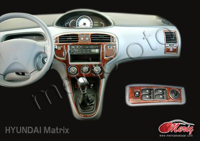 3D Cockpit Dekor für Hyundai Matrix ab Baujahr 06/2006 13 Teile
