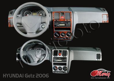 3D Cockpit Dekor für Hyundai Getz Baujahr 09/2002-08/2005 4 Teile