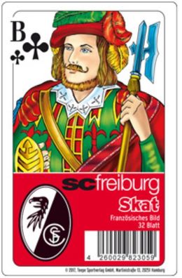 Teepe Sportverlag SC Freiburg Skat Kartenspiel Spielkarten Playing Cards Fußball