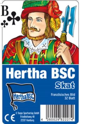 Teepe Sportverlag Hertha BSC Skat Kartenspiel Spielkarten Playing Cards Fußball