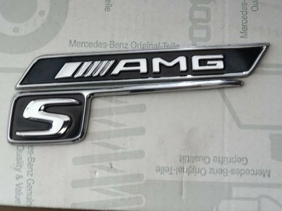 Original Mercedes AMG S line Schriftzug Aufkleber Emblem Set embleme kotflügel