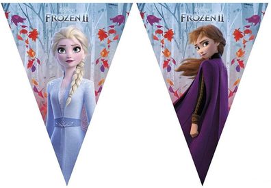 Disney Frozen 2 Die Eiskönigin Flaggen Banner 2,3m Girlande Deko Anna Elsa