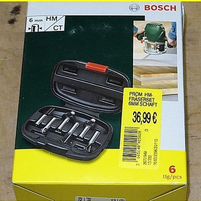 Bosch Fräser - Set 2607019464 - Schaft 6 mm - 6 Fräser in Box - Neu OVP !