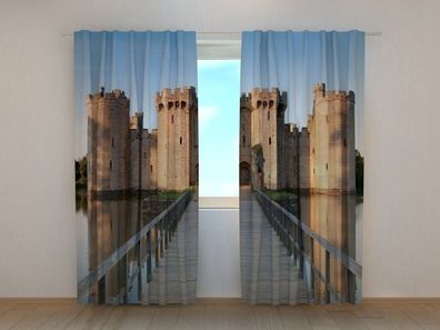 Fotogardine Bodiam Castle in England Vorhang bedruckt Fotovorhang mit Foto, nach Maß