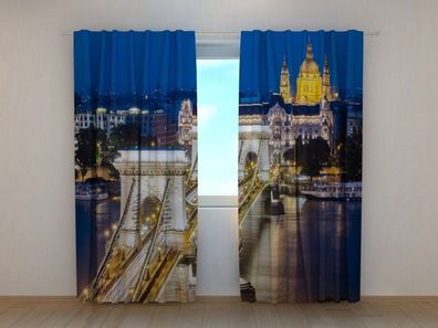 Fotogardine Budapest Vorhang mit Motiv, Fotodruck Fotovorhang nach Maß