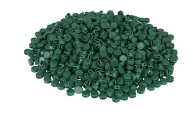 1000 Stück Kunststoffplomben 8 mm grün Plomben