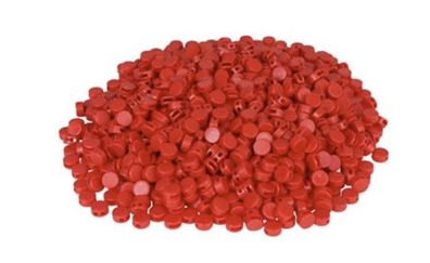 1000 Stück Kunststoffplomben 8 mm rot Plomben