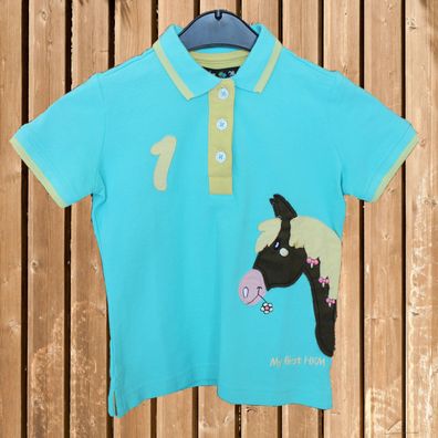 HKM Polo-Shirt Kinder, Kids Collection, HKM Kindershirt, T-Shirt, hellblau, 98-104