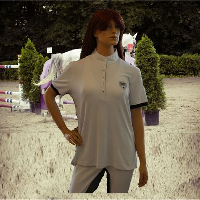 Pikeur Damen Turnier Shirt, weiß, Pikeur Turnier Bluse, Turnierbekleidung