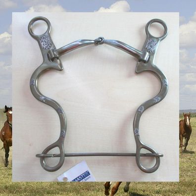 ProMaster Snaffle with S-Shanks & Silver 12,7cm, Show S-Shank Snaffle Bit bronze