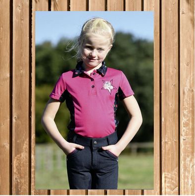Busse Polo-Shirt Kinder, Pink, Stars, Kids Collection IV, Kindershirt, T-Shirt