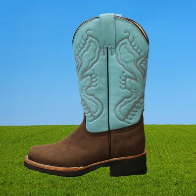 Leaguer´s Finest Western Boots 5410, Westernstiefel, Leaguer´s, türkis-choco