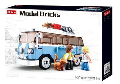 Sluban Model Bricks Set M38-B0707 Klassischer Hippie Bus