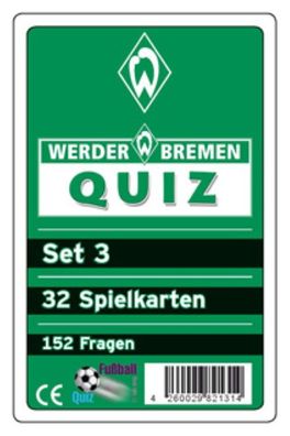 Teepe Sportverlag SV Werder Bremen Quiz Set 3 Kartenspiel Fußball Spielkarten