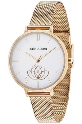Julie Julsen Damen-Armbanduhr Lotusblüte Ø 38 mm JJW1100GME