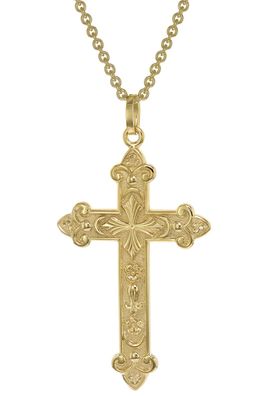 trendor Schmuck Herren-Halskette mit orthodoxem Kreuz Gold auf Silber 925 39044
