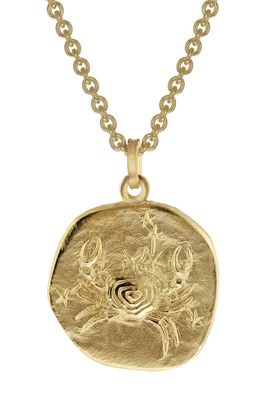 trendor Schmuck Krebs Sternzeichen Ø 20 mm Herren-Halskette Gold auf Silber 39070-07