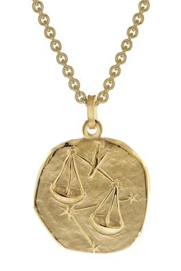 trendor Schmuck Waage Sternzeichen Ø 20 mm Herren-Halskette Gold auf Silber 39070-10