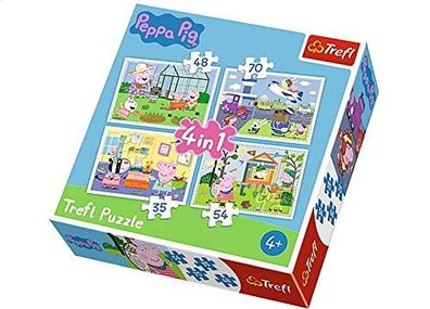 Trefl Puzzle 4in1 Peppa Pig Urlaubserinnerungen Puzzle NEU NEW