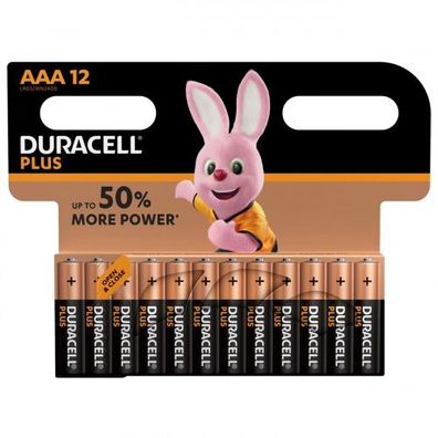 Duracell MN2400 Plus Power Micro Batterie 12 Stück im Kartonblister