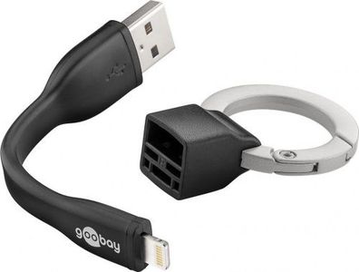USB Sync- & Ladekabel als praktischer schlüsselanhänger für Geräte mit Lightning